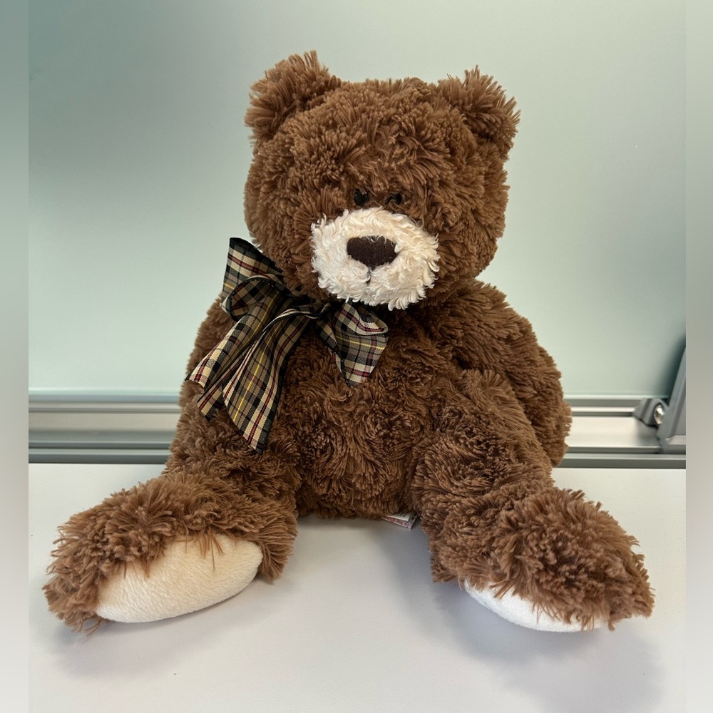 ‼️3 for $30 - TY 2007 Classic Collection - Hobble The Brown Bear with Plaid Bow